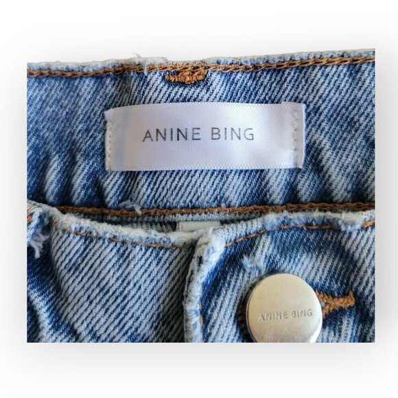 Anine Bing Lightwash Button-Fly Baggy Jeans size 25 waist, inseam 33" EUC - Picture 7 of 16
